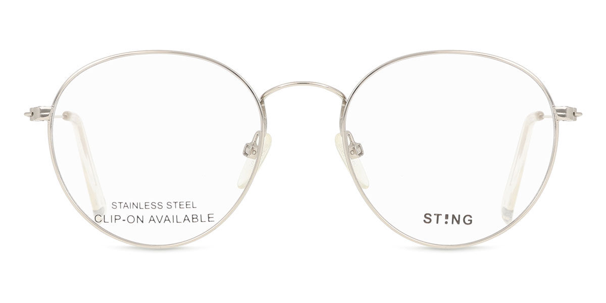 スティング Sting VST127 0579 Full rim 盛りだくさんリム しろがね色 Unisex ユニ一発やる 男女兼用 メンズ レディース Eyeglasses 眼鏡 メガネ めがね ひな形 伊達眼鏡 【置き目品】【新品】【外国で通信販売】【貨物輸送無料】