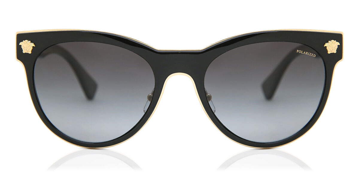 ヴェルサーチ Versace VE2198 Polarized 1002T3 Full rim 盛りだくさんリム 黒いこと Women レディース 成人女性用 ウィメンズ Sunglasses 黒眼鏡 さんぐらす 【UV科目3】【偏光】【置き目品】【新品】【外国で通信販売】【貨物輸送無料】