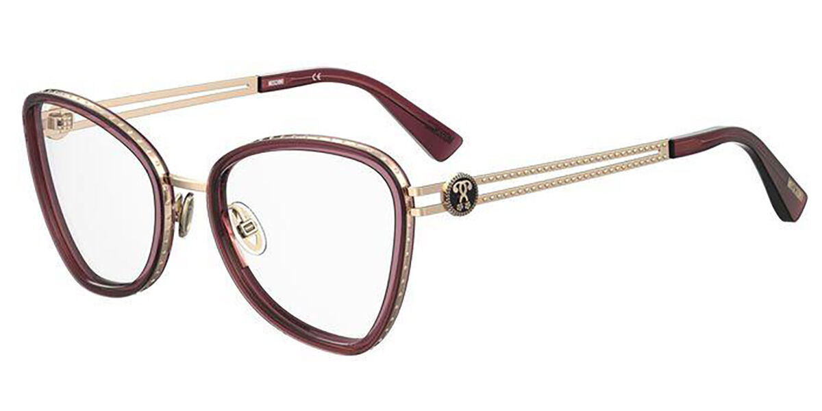 モスキーノ Moschino MOS584 LHF Full rim 盛りだくさんリム バーガンディゴールド Women レディース 成人女性用 ウィメンズ Eyeglasses 眼鏡 メガネ めがね ひな形 伊達眼鏡 【置き目品】【新品】【外国で通信販売】【貨物輸送無料】
