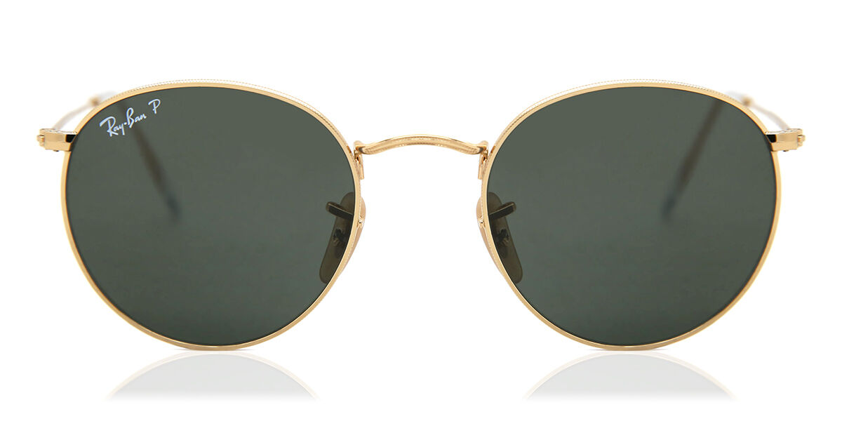 レイバン Ray-Ban RB3447 Round Metal Polarized 001/58 Full rim フルリム ゴールド Men メンズ 男性用 Sunglasses サングラス さんぐらす 【UVカテゴリ3】【偏光】【正規品】【新品】【海外通販】【送料無料】｜SmartBuyGlasses