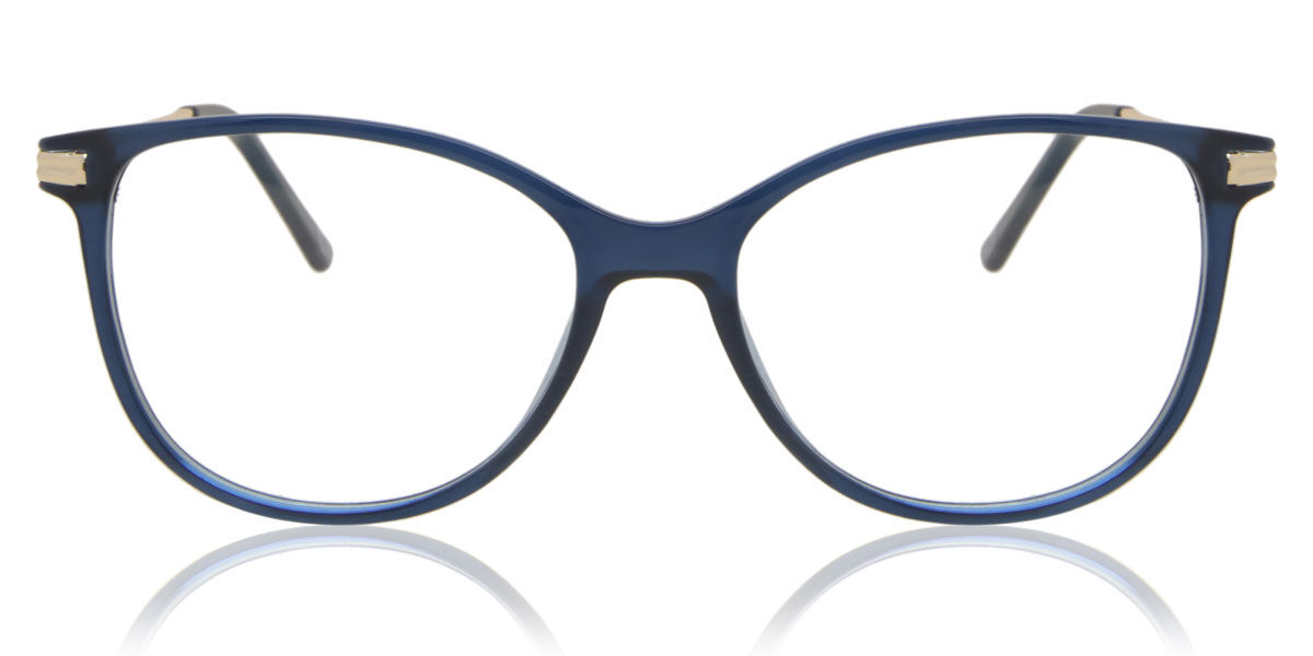 【正規品】【送料無料】SmartBuyコレクション Full Rim Cat Eye Frosted Dark Blue SmartBuy Collection Tine T-0437 004 Fashion Women Eyeglasses【海外通販】