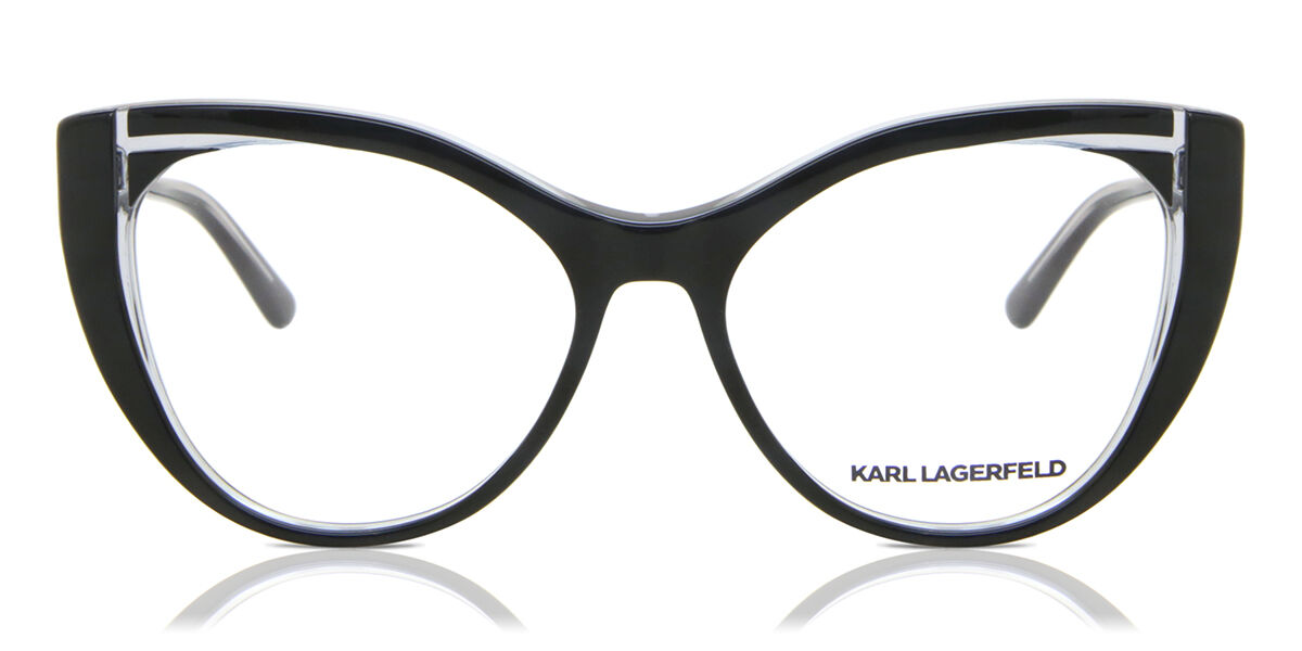 カール・ラガーフェルド Karl Lagerfeld KL6078 005 Full rim フルリム 透明に黒 Unisex ユニセックス 男女兼用 メンズ レディース Eyeglasses メガネ 眼鏡 めがね フレーム 伊達メガネ 【正規品】【新品】【海外通販】【送料無料】｜SmartBuyGlasses