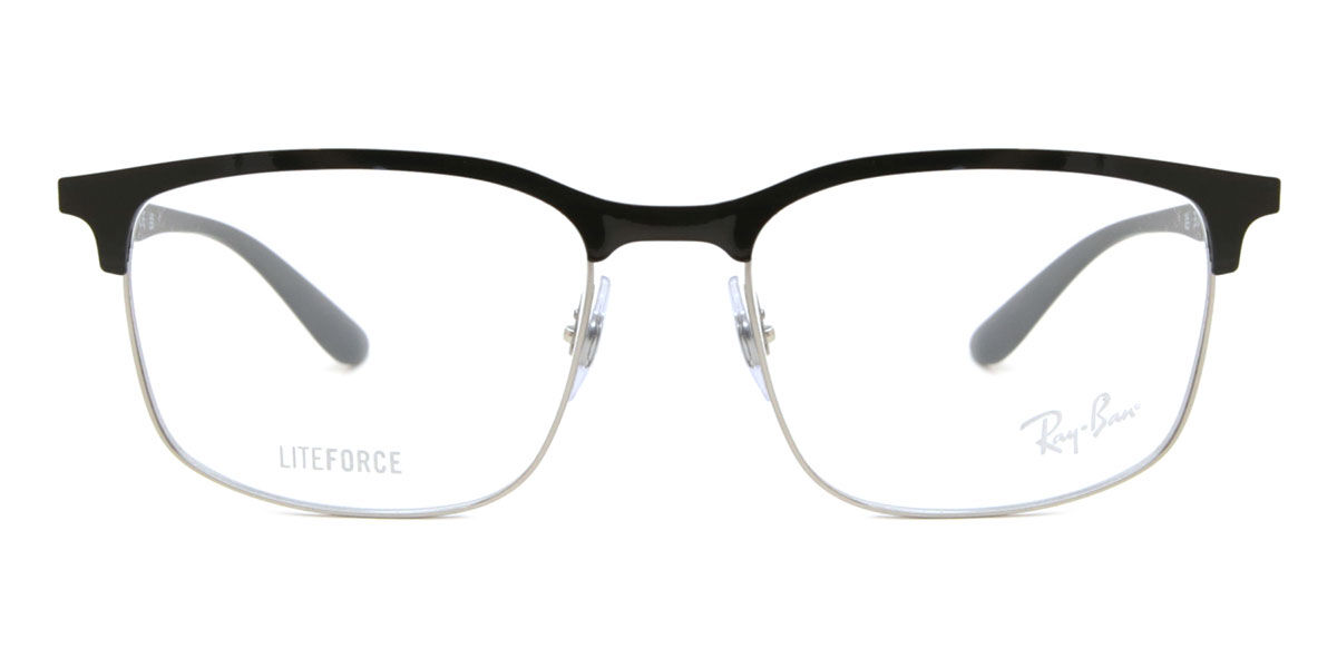 【正規品】【送料無料】【新品】レイバン Ray-Ban RX6518 3163 シルバーにブラック Unisex ユニセックス 男女兼用 メンズ レディース Eyeglasses メガネ 眼鏡 めがね フレーム 伊達メガネ【海外通販】