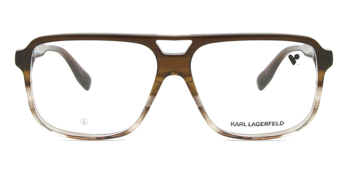カール・ラガーフェルド Karl Lagerfeld KL6156 246 Full rim フルリム トランスペアレント ストライプ ブラウン Men メンズ 男性用 Eyeglasses メガネ 眼鏡 めがね フレーム 伊達メガネ 【正規品】【新品】【海外通販】【送料無料】|SmartBuyGlasses