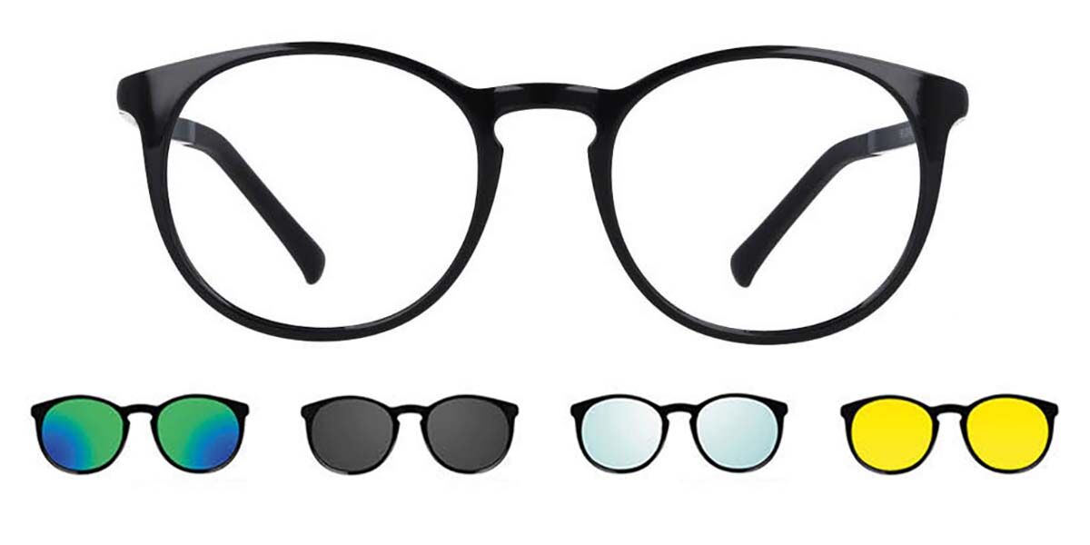 【正規品】【送料無料】SmartBuyコレクション Clip on Oval Black SmartBuy Collection Connelly With Clip-On Four Set U-0220 002 Fashion Unisex Eyeglasses【海外通販】