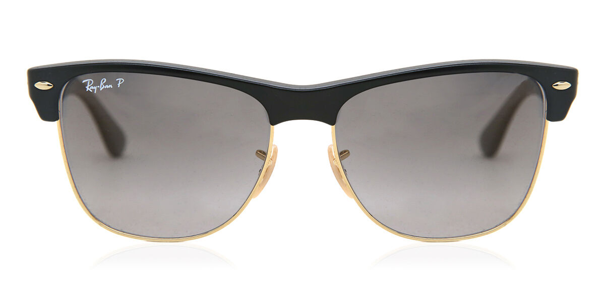 レイバン Ray-Ban RB4175 Clubmaster Oversized Flash Lenses Polarized 877/M3 Full rim フルリム セミグロスブラック Men メンズ 男性用 Sunglasses サングラス さんぐらす 【UVカテゴリ2】【偏光】【正規品】【新品】【海外通販】【送料無料】｜SmartBuyGlasses