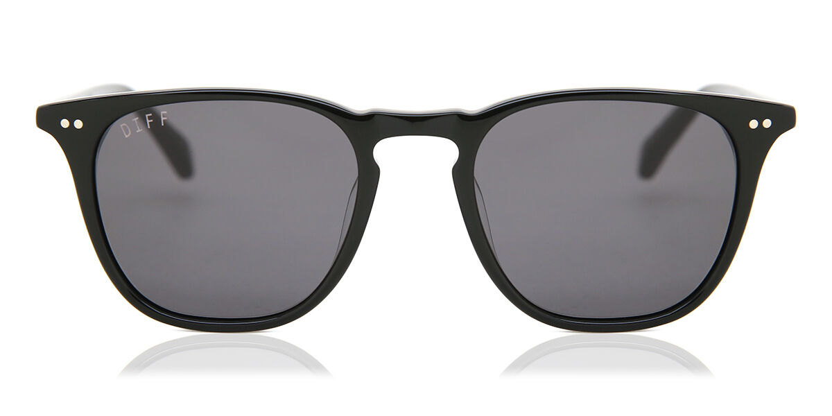 DIFF DIFF Justin Baldoni maxwell+black grey lens Full rim フルリム ブラック Unisex ユニセックス 男女兼用 メンズ レディース Sunglasses サングラス さんぐらす 【UVカテゴリ3】【正規品】【新品】【海外通販】【送料無料】｜SmartBuyGlasses