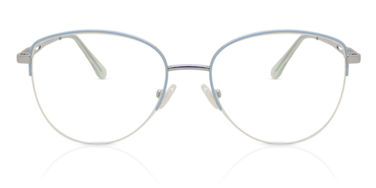 【正規品】【送料無料】【新品】SmartBuyコレクション SmartBuy Collection Yasin 898A ライトブルーシルバー Women レディース 女性用 ウィメンズ Eyeglasses メガネ 眼鏡 めがね フレーム 伊達メガネ【海外通販】