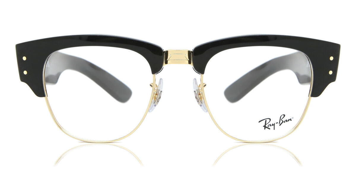【正規品】【送料無料】【新品】レイバン Ray-Ban RX0316V Mega Clubmaster 2000 ゴールド地に黒 Unisex ユニセックス 男女兼用 メンズ レディース Eyeglasses メガネ 眼鏡 めがね フレーム 伊達メガネ【海外通販】