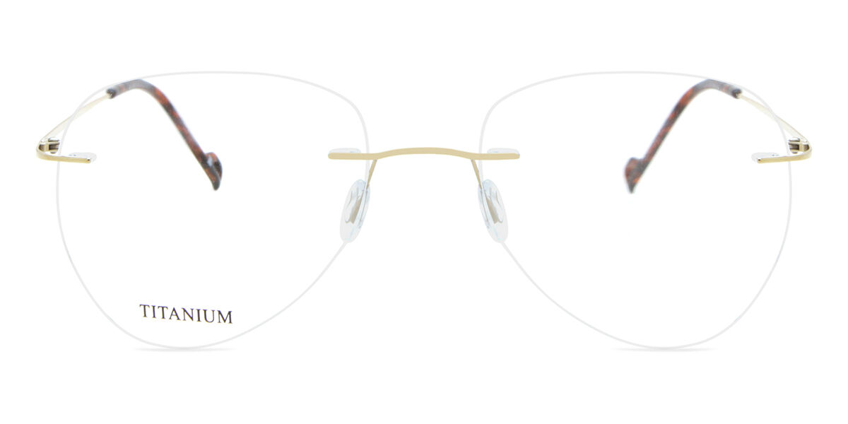 【正規品】【送料無料】SmartBuyコレクション Rimless Oval Shiny Gold SmartBuy Collection Hani RT-010 C1 Fashion Unisex Eyeglasses【海外通販】