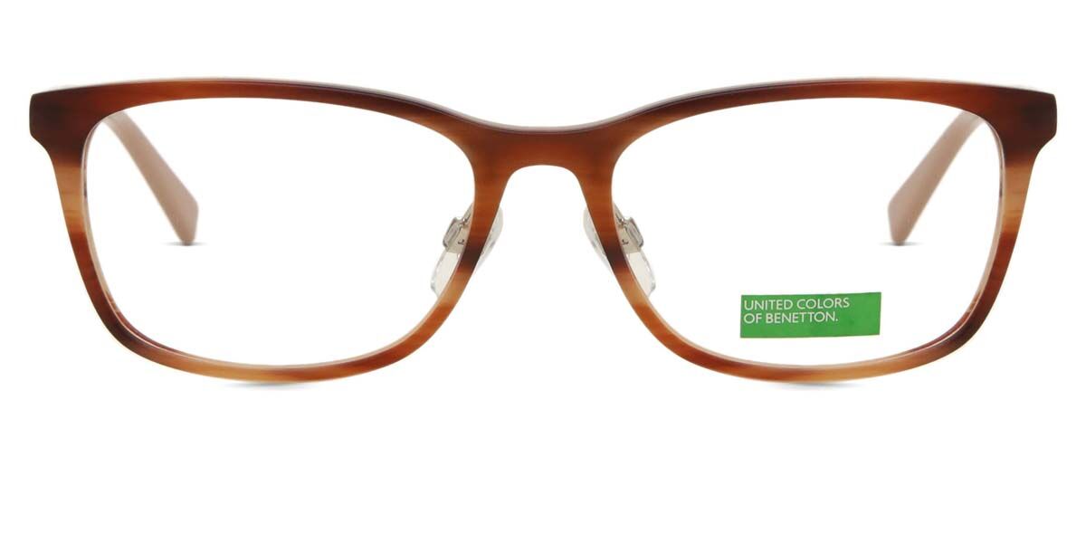 ユナイテッド カラーズ オブ ベネトン United Colors of Benetton BEO1005 151 Full rim フルリム ストライプ ブラウン Women レディース 女性用 ウィメンズ Eyeglasses メガネ 眼鏡 めがね フレーム 伊達メガネ 【正規品】【新品】【海外通販】【送料無料】｜SmartBuyGlasses