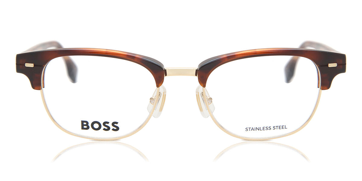【正規品】【送料無料】【新品】ボス Boss 1382 T5U ゴールドブラウンホーン Men メンズ 男性用 Eyeglasses メガネ 眼鏡 めがね フレーム 伊達メガネ【海外通販】