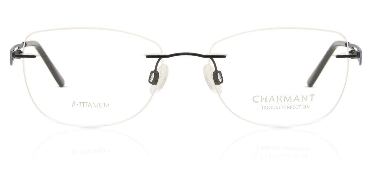 シャルマン Charmant 10979 BK Rimless リムレス ブラック Women レディース 女性用 ウィメンズ Eyeglasses メガネ 眼鏡 めがね フレーム 伊達メガネ 【正規品】【新品】【海外通販】【送料無料】｜SmartBuyGlasses