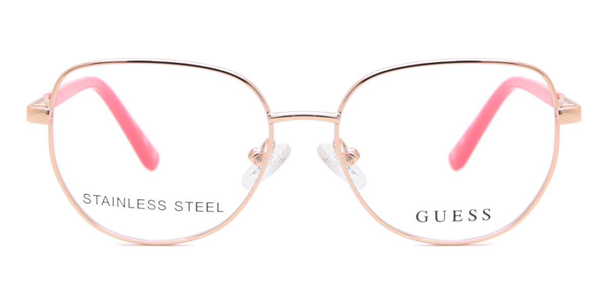 ゲス Guess GU50140 Kids 028 Full rim 盛りだくさんリム 光輝のあるサクラ色ゴールド Kids  キッズ Eyeglasses 眼鏡 メガネ めがね ひな形 伊達眼鏡 【置き目品】【新品】【外国で通信販売】【貨物輸送無料】
