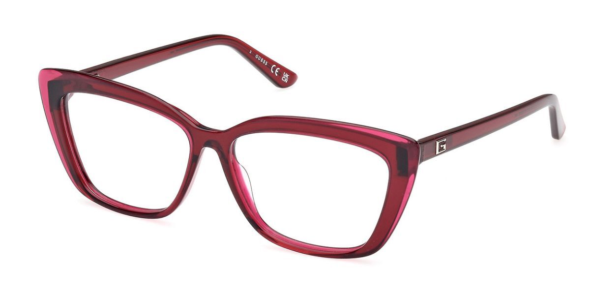 ゲス Guess GU2977 069 Full rim フルリム 透明なバーガンディ Women レディース 女性用 ウィメンズ Eyeglasses メガネ 眼鏡 めがね フレーム 伊達メガネ 【正規品】【新品】【海外通販】【送料無料】|SmartBuyGlasses