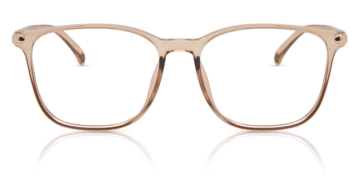 【正規品】【送料無料】SmartBuyコレクション Full Rim Square Transparent Brown SmartBuy Collection Halyn Blue-Light Block 249 C3 Fashion Women Eyeglasses【海外通販】