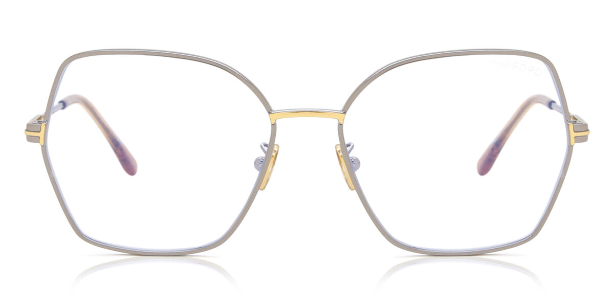 トムフォード Tom Ford FT5876-B 014 Blue-Light Block Full rim フルリム 光沢のあるルテニウムシルバー Women レディース 女性用 ウィメンズ Eyeglasses メガネ 眼鏡 めがね フレーム 伊達メガネ 【正規品】【新品】【海外通販】【送料無料】|SmartBuyGlasses