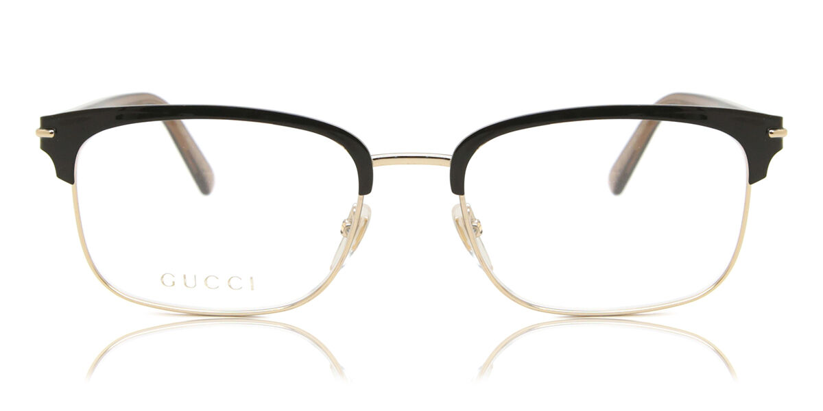 グッチ Gucci GG1448O 002 Full rim フルリム ゴールド ブラック Men メンズ 男性用 Eyeglasses メガネ 眼鏡 めがね フレーム 伊達メガネ 【正規品】【新品】【海外通販】【送料無料】｜SmartBuyGlasses