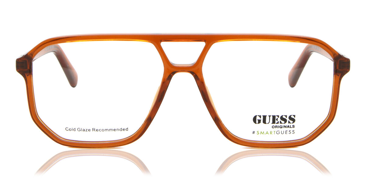 ゲス Guess GU8252 045 Full rim フルリム トランスペアレント ブラウン Unisex ユニセックス 男女兼用 メンズ レディース Eyeglasses メガネ 眼鏡 めがね フレーム 伊達メガネ 【正規品】【新品】【海外通販】【送料無料】｜SmartBuyGlasses 12,115円