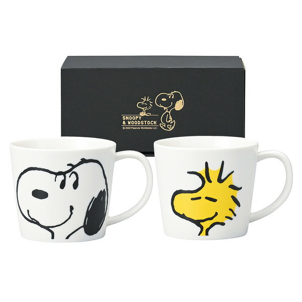 楽天市場】スヌーピー＆ウッドストック ブルー＆ピンク カップ