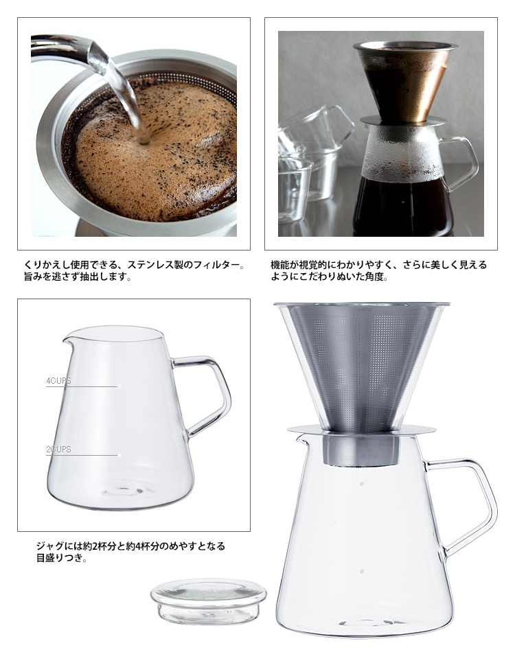 Smart Kitchen Rakuten Global Market KINTO CARAT carat coffee dripper & pot fs4gm