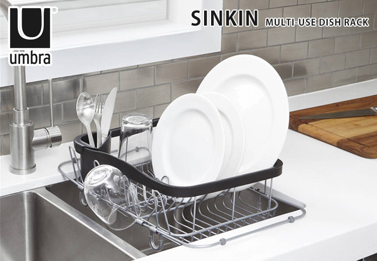 Smart Kitchen Umbra Sinkin Thinking 3 Way Dish Rack Ambra