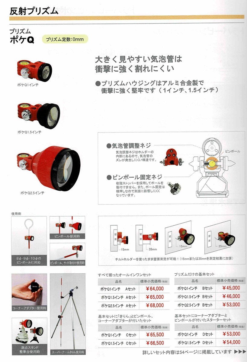 激安正規品 STS 反射プリズム ポケQ1インチ Dセット PQ1.0D