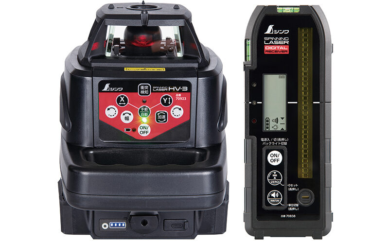 シンワ測定 #70820 スピニングレーザー SD  HV-3 赤いこと  デジタル受光器付 【代引っ張ること不可】【沖縄・離島送りとどける不可】