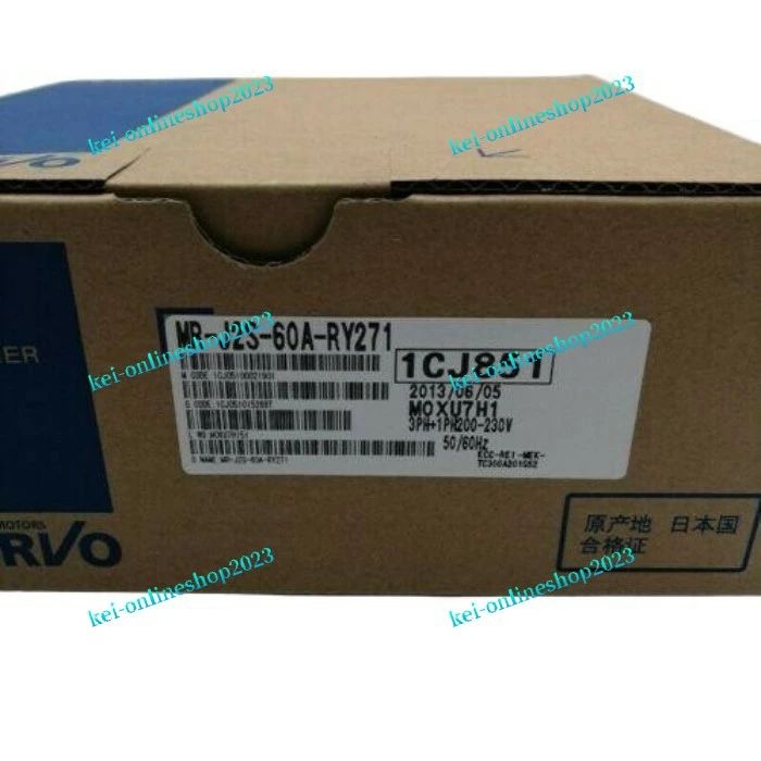 【新品◆適当お願いごと書◆貨物輸送無料】MITSUBISHI/三菱 目あたらしいMR-J2S-60A-RY271サーボ運転【６ヶ月引き受ける】