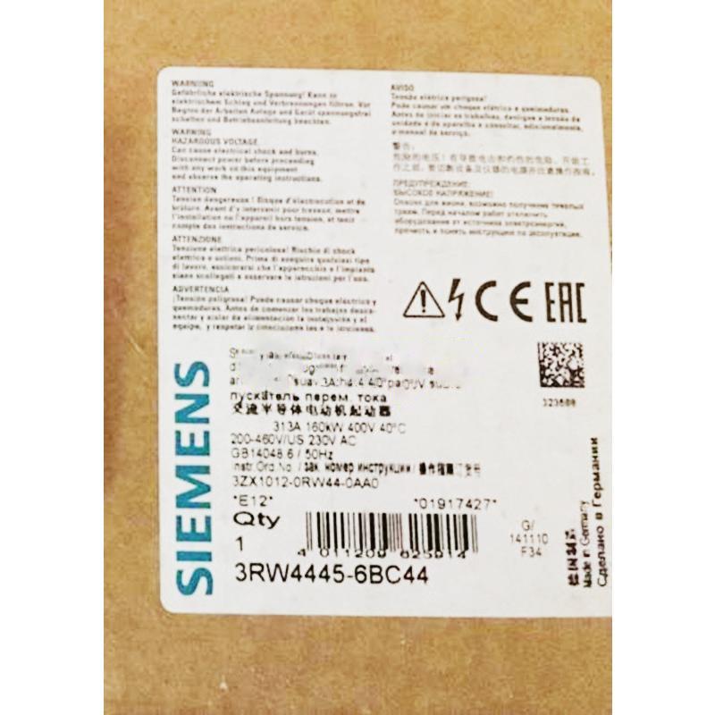 【新品◆適格請求書◆送料無料】SIEMENS シーメンス 3RW4445-6BC44 160KW◆６ヶ月保証