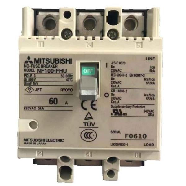 【新品◆適格請求書◆送料無料】MITSUBISHI 三菱電機 NV100-FHU 3P 60A 100-240V 30MA W 制御盤用漏電遮断器◆6ヶ月保証