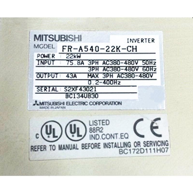 【新品◆適当お願いごと書◆貨物輸送無料】MITSUBISHI 三菱 インバータ FR-A540-22K-CH 【６ヶ月引き受ける】