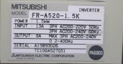 【新品◆適格請求書◆送料無料】MITSUBISHI 三菱 インバータ FR-A520-1.5K【６ヶ月保証】