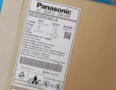 【新品◆適当お願いごと書◆貨物輸送無料】PANASONIC/パナソニック サーボ１番ウッド MQDZ023A1A【６ヶ月引き受ける】