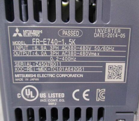 【新品◆適当お願いごと書◆貨物輸送無料】三菱電機 MITSUBISHI FR-E740-1.5Kインバータ【６ヶ月引き受ける】