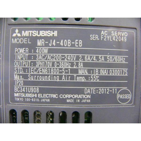 【新品◆適当お願いごと書◆貨物輸送無料】MITSUBISHI 三菱電機 MR-J4-40B-EB◆６ヶ月引き受ける