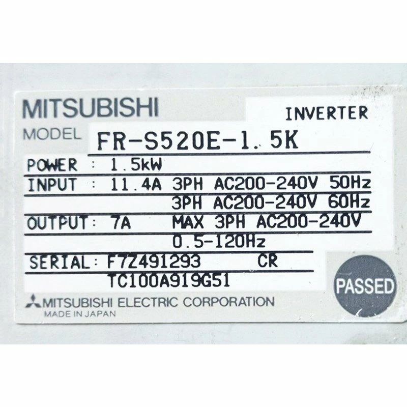 【新品★適当お願いごと書★税込★貨物輸送無料】MITSUBISHI三菱電機 FR-S520E-1.5K 用はたご屋取り替えっこ【６ヶ月引き受ける】