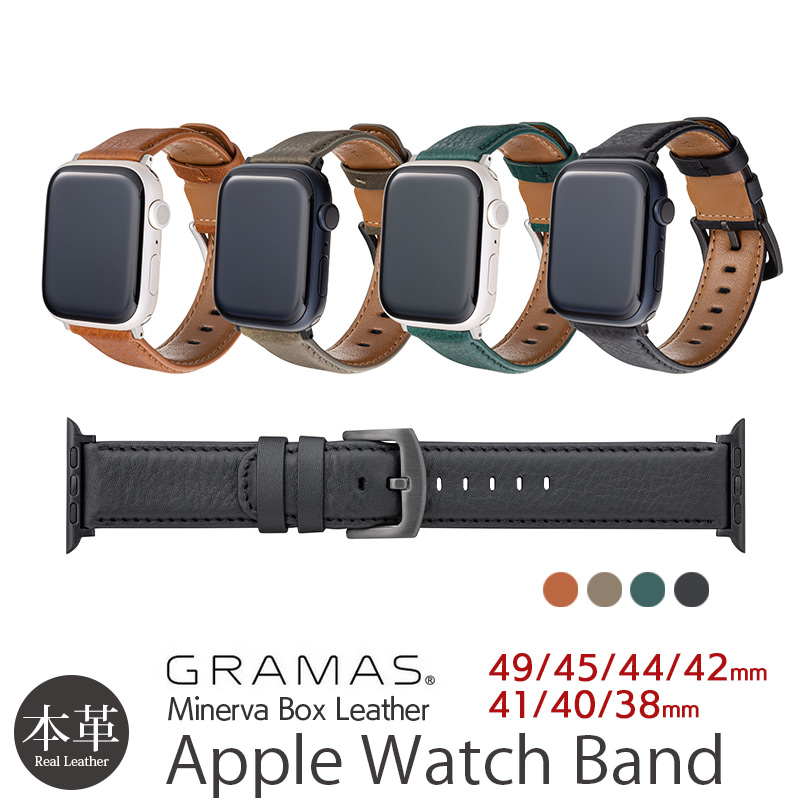 楽天市場】GRAMAS ミネルバボックスレザーバンド for Apple Watch 49mm