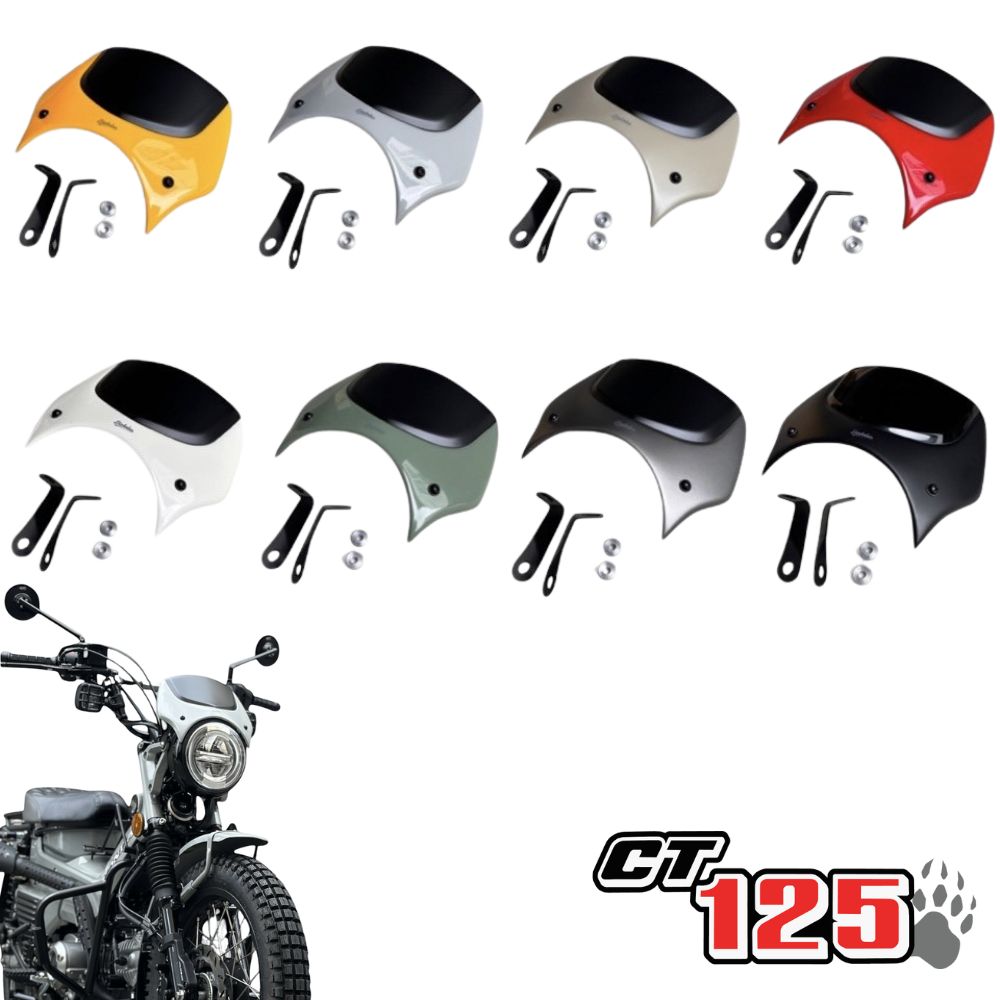 Honda ハンターカブ CT125 専用 ウインドシールド スクリーン ツートーンカラー 風防 カスタムパーツ CT115 / Diabolus by K-SPEED Diabolus Two-Tone Windshield for Honda CT125 15,500円