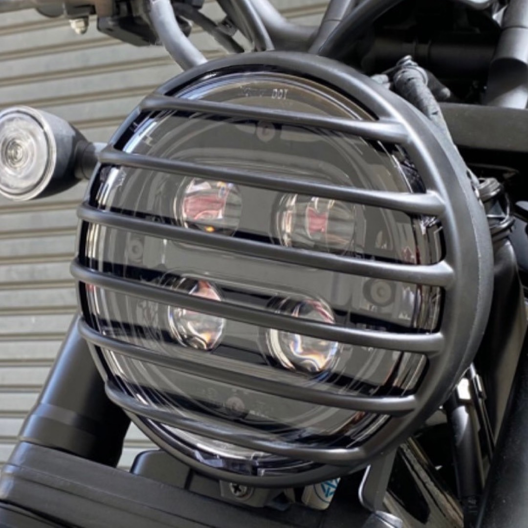 ホンダ レブル250/500ヘッドライトカバーRB0157 水平タイプDiabolus by K-SPEED （旧Diablo Custom  Works) V2 Headlight Cover Horizontal for Honda Rebel 250 & 500 Year 2020～ |  ...