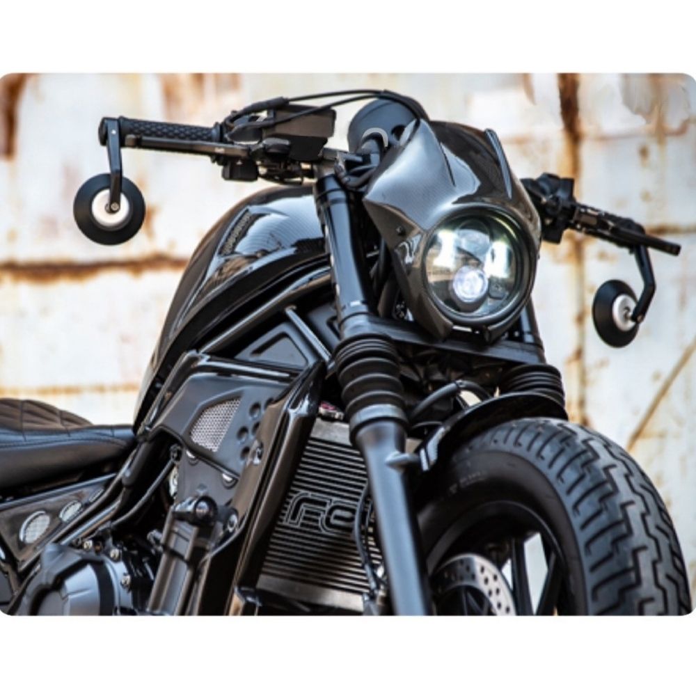 Diablo ディアブロ ホンダ レブル250 500用バーエンドミラー Rb0097 ハンターカブct125にもokdaiblo Side Mirror Spherical Cnc Bar End Model Hazelwoodconst Com