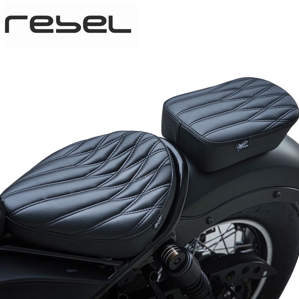 楽天市場】ホンダ レブル250/500交換用ロングシート RB0111Diabolus by K-SPEED （旧Diablo Custom Works ）split seat cushion for Rebel 250 & 500 : スマートスモーカーズ