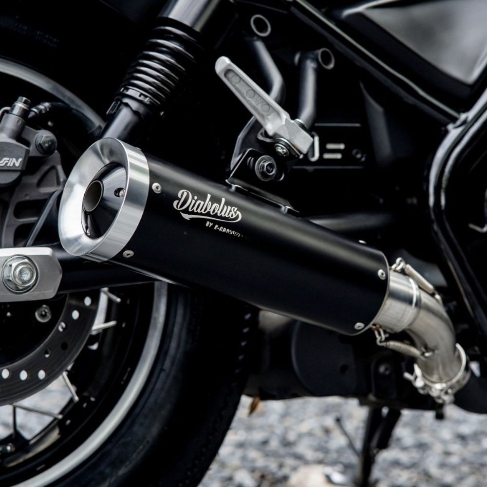 【楽天市場】ホンダ レブル250/500 マフラー RB0183 / Diabolus by K-SPEED （旧Diablo Custom  Works) black-silver Slip-on Exhaust for Honda Rebel 300 & 500 MC49 PC60 :  スマートスモーカーズ