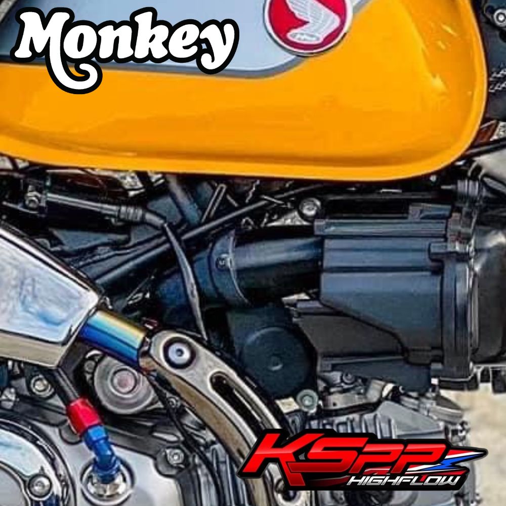 ホンダ モンキー125用3Dプリンター大口径エアインレットパイプ / KSPP HighFlow Velocity Stack Intake Air Pipe for Honda Monkey125 JB02 JB03 JB05 4速 5速 選べます｜スマートスモーカーズ