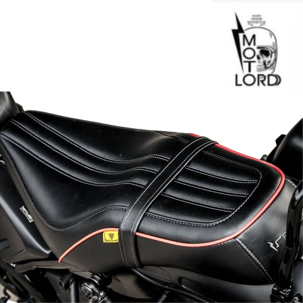 ホンダ レブル250 500交換用ダブルシート モトロード ブラックーレッドライン Honda Rebel Cmx 300 500 Replacement Seat Double V5 Motolordd Agoranotizia It