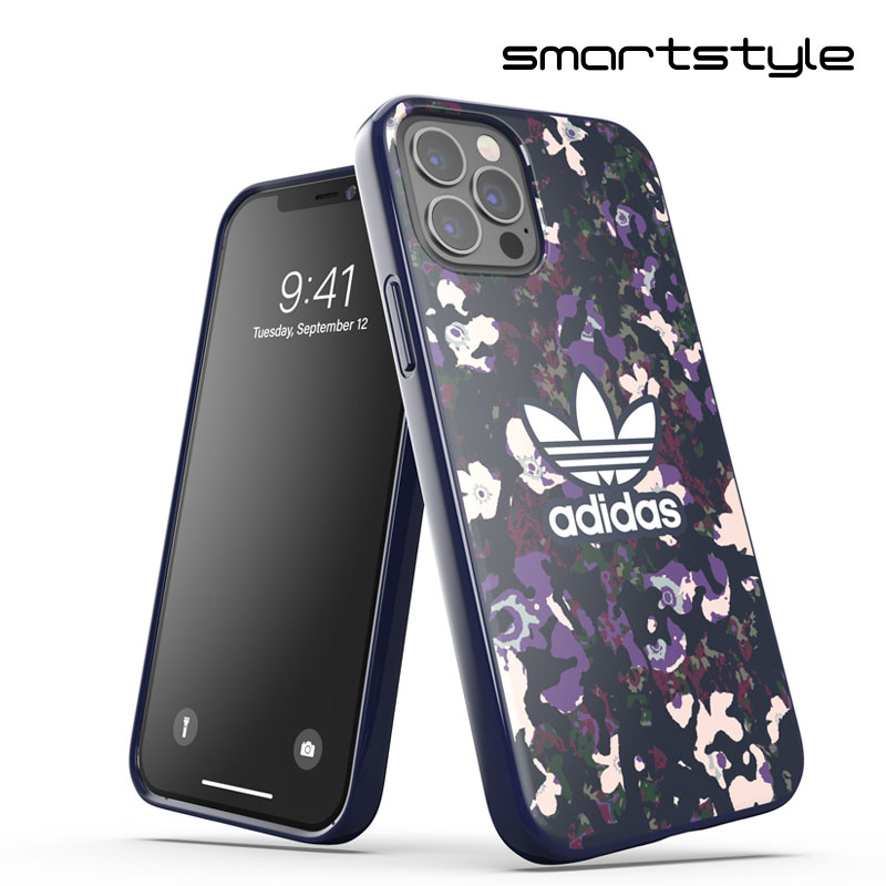 楽天市場 Adidas アディダス Iphone12 Iphone12pro ケース アイフォン カバー スマホケース 6 1インチ アディダス グラフィックプリントフローラル カレッジネイビーxアクティブパープル Smartstyle 楽天市場店