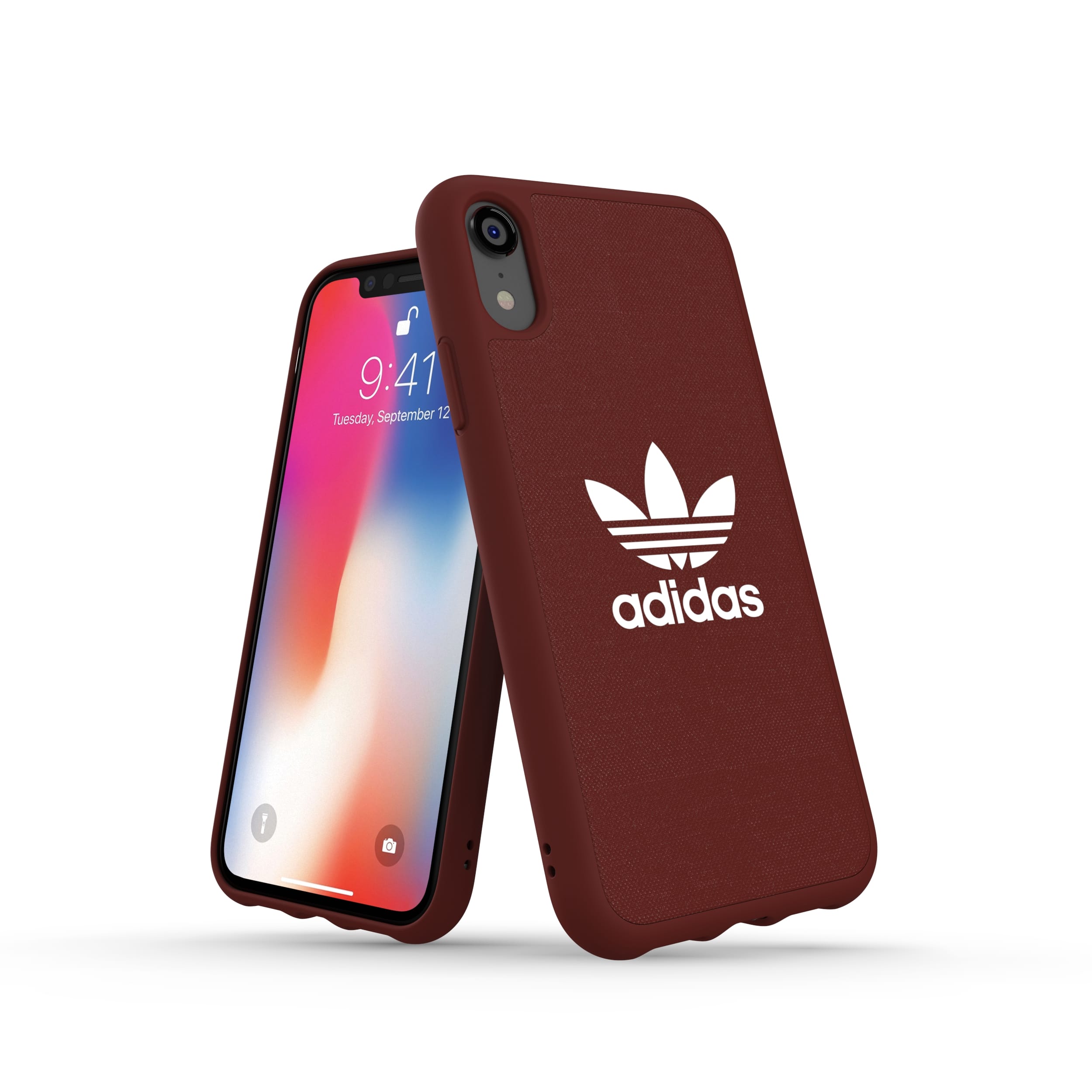 楽天市場 Adidas アディダス Iphone Xr ケース スマホケース アイフォン カバー 耐衝撃 Tpu キャンバス地 Adicolor マロン Smartstyle 楽天市場店