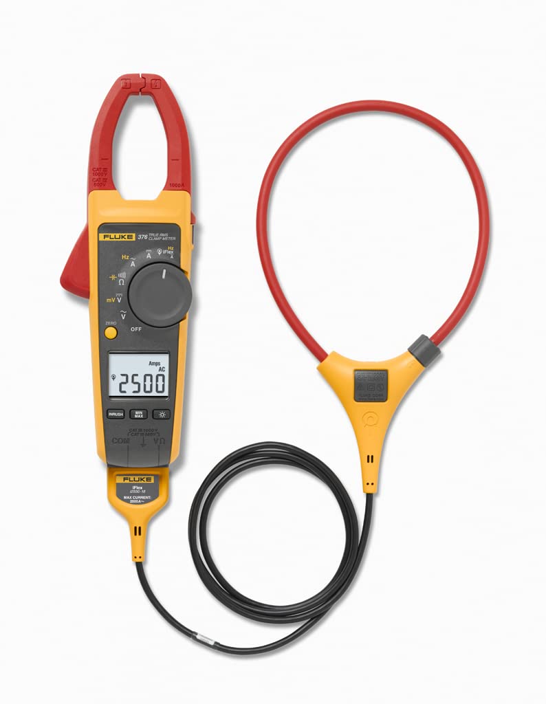 FLUKE（フルーク）376 軟らかい電流プローブ付き添い人AC/DCクランプメーター 999.9A【国内置き目品】