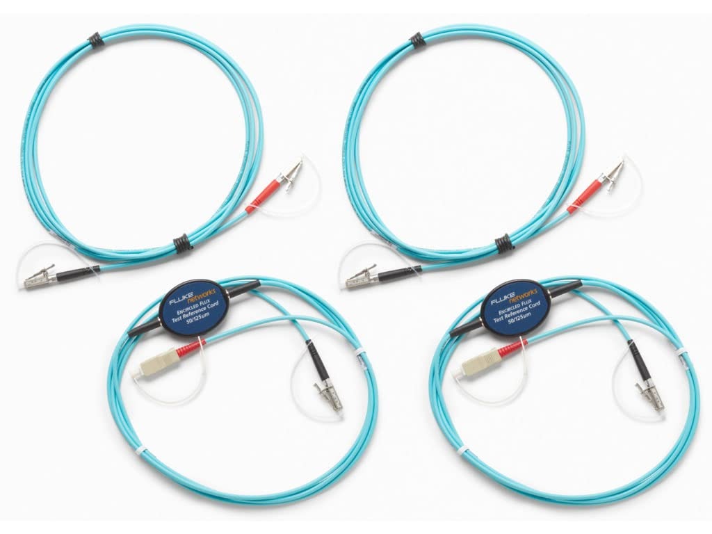 Fluke Networks マルチモードサークルフラックス準拠テストリファレンスコードキット (2m) 50μm LC 終端ファイバーのテスト用 (SC/メタルLC2個、メタルLC/メタルLC2個)|MADIT