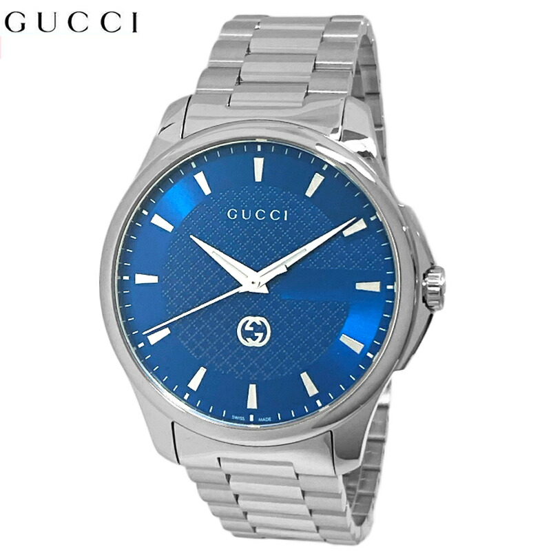 新品 アウトレット GUCCI グッチ 腕時計 Gタイムレス メンズ YA126371 ブルー クォーツ スイス製 並行輸入品 送料無料｜スマートタイム